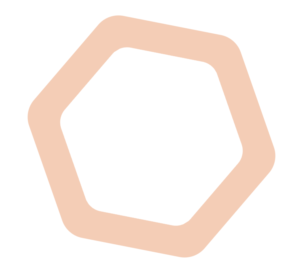 Galéo forme hexagone contour orange clair